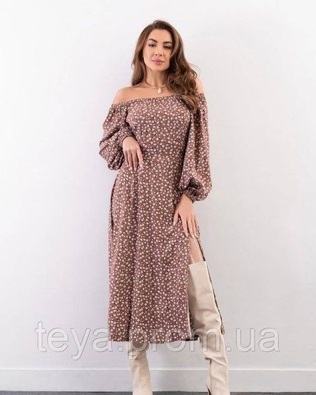 Платье для женщин цвет коричневый размер L FI_009008