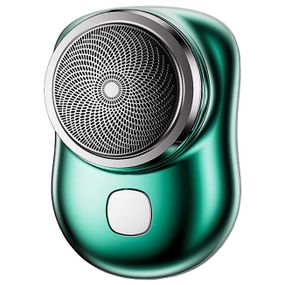 Електробритва Mini Shaver дорожня бездротова роторна для вологого і сухого гоління зелений