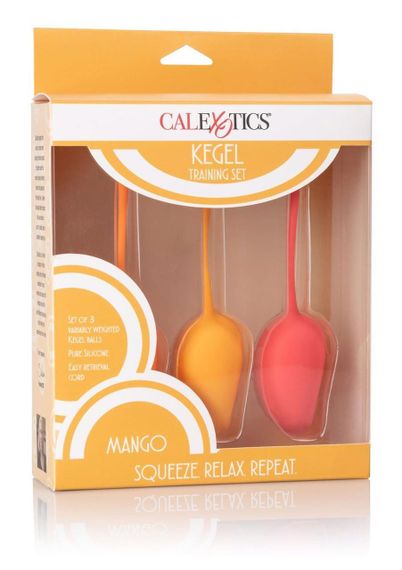 Набор вагинальных шариков - Calexotics Kegel Training Set Mango Sex Aura | Зображення 1