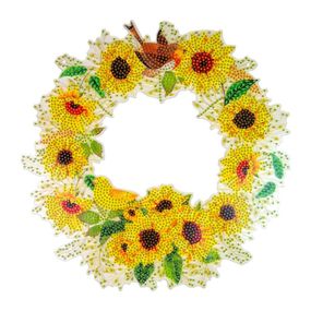 Алмазная мозаика "Веночек из подсолнухов" HHE26387, 30х30 см