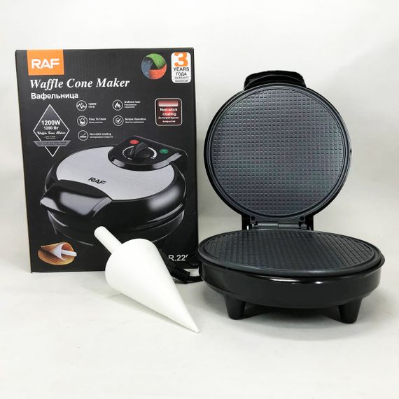 Вафельниця для пишних вафель RAF, Електронна вафельниця, Дешева вафельниця для ріжків LU-85 | Зображення 5