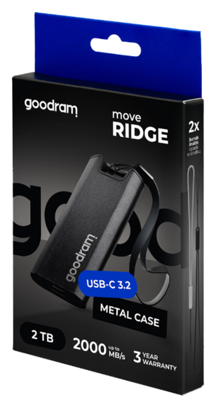 SSD Накопичувач Goodram Move Ridge Black 1TB Type C (SSDR-GMRE-01T-K0) | Зображення 2