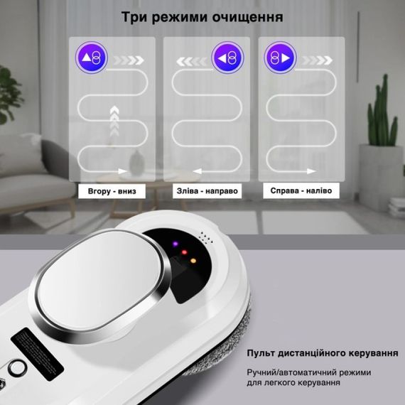 Робот для миття вікон IXIU Glass Cleaning Robot з пультом дистанційного керування | Зображення 5