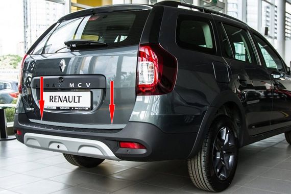 Кромка багажника (нерж) Carmos - Турецька сталь для Renault Logan MCV 2013-2021 рр