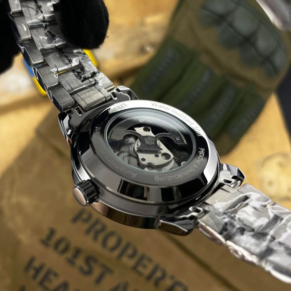 Чоловічий годинник Awarder 022 Де би не був Silver-Black Automatic Metall | Зображення 4