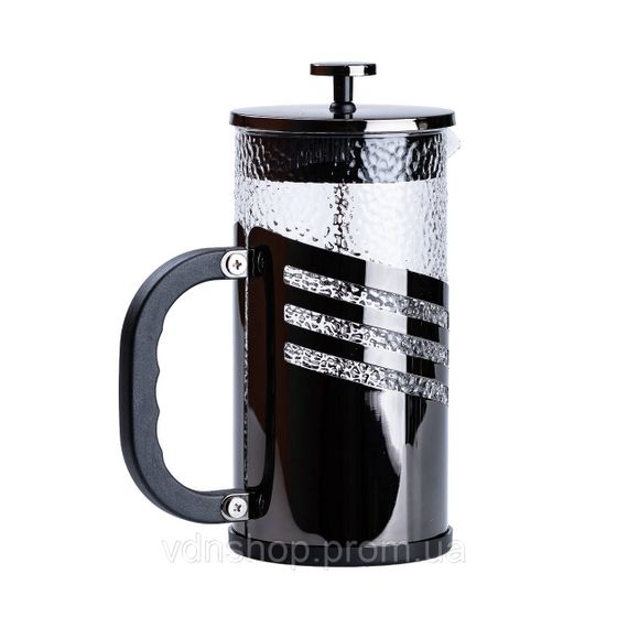 Чайник для заварки з френч пресом і фільтром 1 л чорний HP33537B | Зображення 2