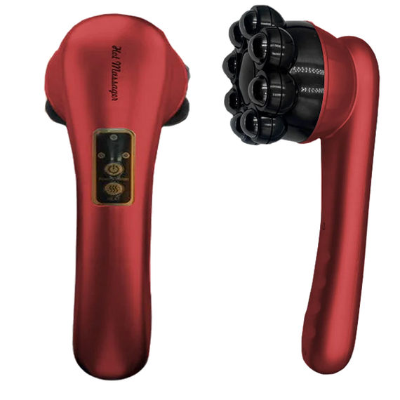 Інфрачервоний антицелюлітний вібромасажер з підігрівом Magnetic Heat Massager Червоний