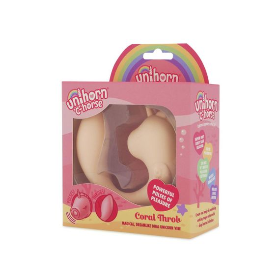 Вибратор-единорожка Unihorn – C Horse – Coral Throb, вагинально-клиторальная стимуляция, 2 мотора по 10 режимов Sex Aura | Зображення 5