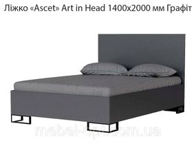 Ліжко Ascet (Аскет) Art in Head, у скандинавському стилі 1400х2000 мм колір Графіт