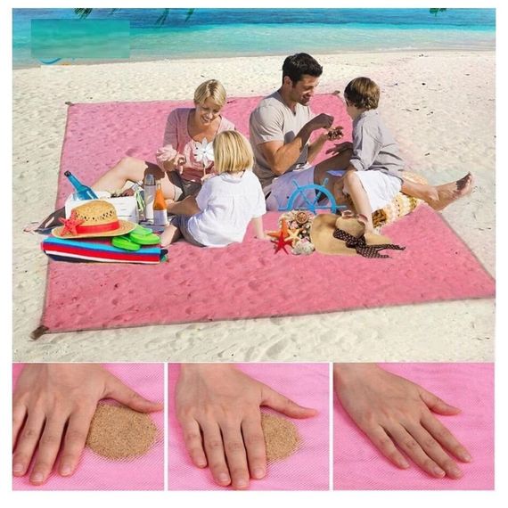 Анти-песок Пляжная чудо подстилка коврик для моря Originalsize Sand Free Mat | Зображення 2