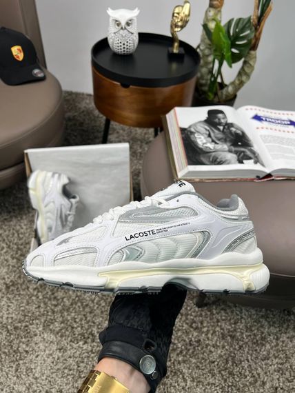 Чоловічі кросівки Lacoste L003 2K24 PRM White Silver Beige  (текстиль) A4391 44 28.5 - 29 см | Зображення 4