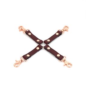 Кожаная крестовина Liebe Seele Wine Red Hogtie