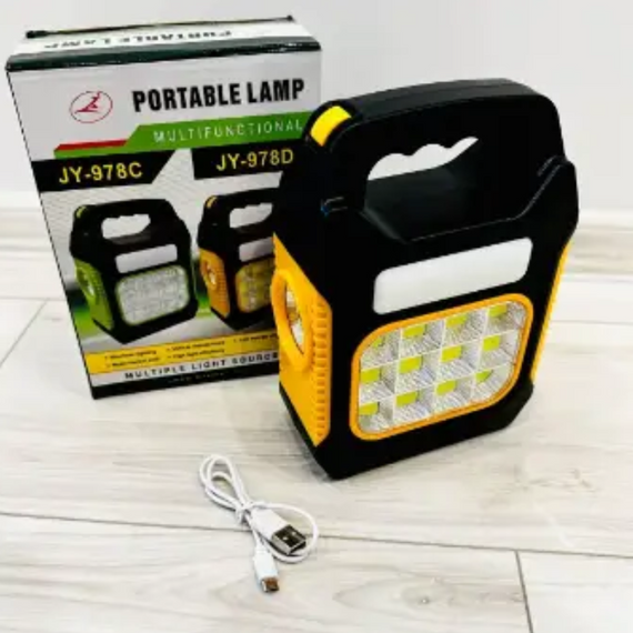Ліхтар на сонячній батареї і павербанк, Портативний світлодіодний ліхтар   знижка