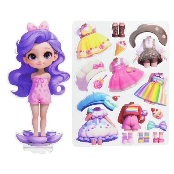 Дитячий набір для творчості "Магнітний гардероб" 8886-1 одяг та аксесуари