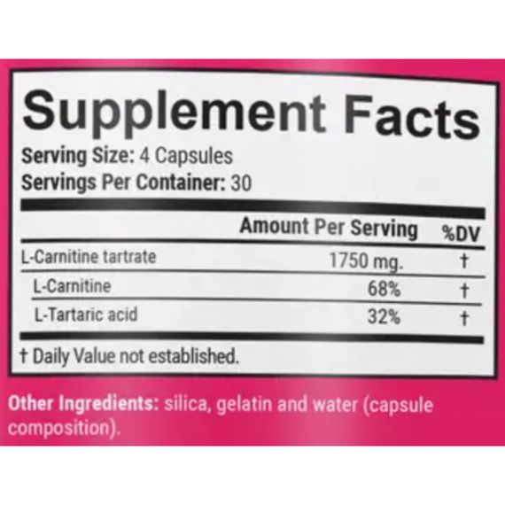 Жиросжигатель для спорта GARO Nutrition L-Carnitine 1750 mg 120 Caps | Зображення 1