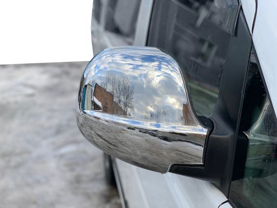 Накладки на дзеркала Vito 2004-2010 (2 шт) OmsaLine - Італійська нержавійка для Mercedes Vito W639 рр | Зображення 1