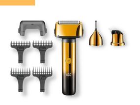 Електробритва сіткова набір 3в1 для чоловіків для сухого та вологого гоління XPRO V-367 золотий (41900-V-367_407)