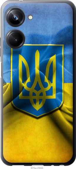 Чехол на Realme 10 Pro Флаг и герб Украины 1 "375u-2945-17620"