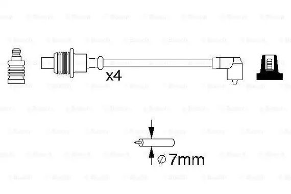 Комплект дротів запалювання CITRO coren JUMPY, FIAT DUCATO, BOSCH (0986356854) | Зображення 4