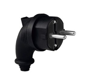 Вилка каучуковая угловая с заземлением RUBBER IP44 Ny95000073