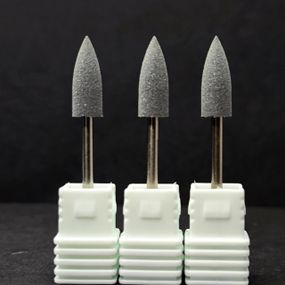 Сірий силіконовий полірувальник кутикули конусний (середній)