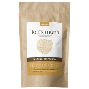 Грибной комплекс Fungipapa Ежовик гребенчатый (Hericium erinaceus) - грибной порошок 120 г /60 порций/