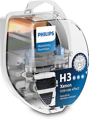 13336MDBVS2 (PHILIPS) H3 MasterDuty BlueVision 24V 70W PK22s Set 2 pc.