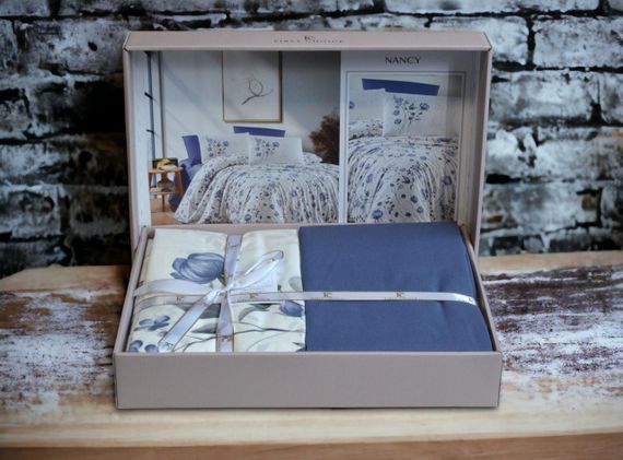 Постільна білизна First Choice Ranforce 160 х 220 см Nancy Eventide | Зображення 1