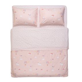 Набір постільної білизни 1,5сп Ardesto Gloria, 160х220см, 100% бавовна, сатин, радість, рожевий (ART1622RP)