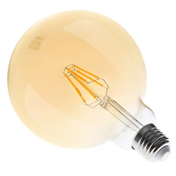 Лампа светодиодная LED 6W E27 COG WW G125 Amber 220V | Зображення 2