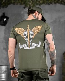 Тактична волога відводна футболка завжди перша олива ДЛ6472