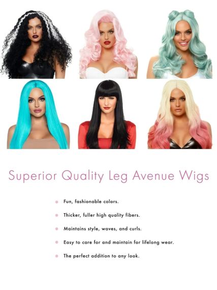 Перука хвиляста з чубчиком Leg Avenue брюнетка, 60 см Sex Aura | Зображення 2