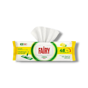 Вологі серветки для швабри Fairy Lemon (Лимон) — Змінні насадки для прибирання підлоги, 50 шт.