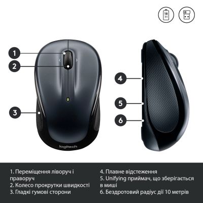 Мишка Logitech M325s Wireless Dark Silver (910-006812) (910-006812) | Зображення 8