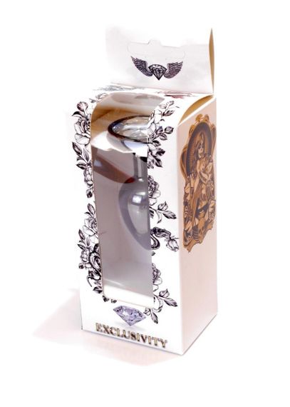 Анальна пробка - Jewellery Dark Silver Plug Clear Sex Aura | Зображення 7