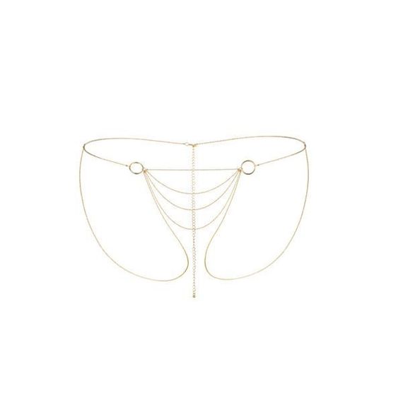 Ланцюжок-трусики Bijoux Indiscrets Magnifique Bikini Chain – Gold, прикраса для тіла