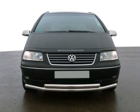 Передня подвійний захист ST014 (нерж) 51 на 42 мм для Volkswagen Sharan 1995-2010 рр