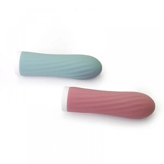 Міні-вібратор для клітора рельєфний Sweet Em Velvet Lure, 10 режимів вібрації, блакитний | Зображення 3