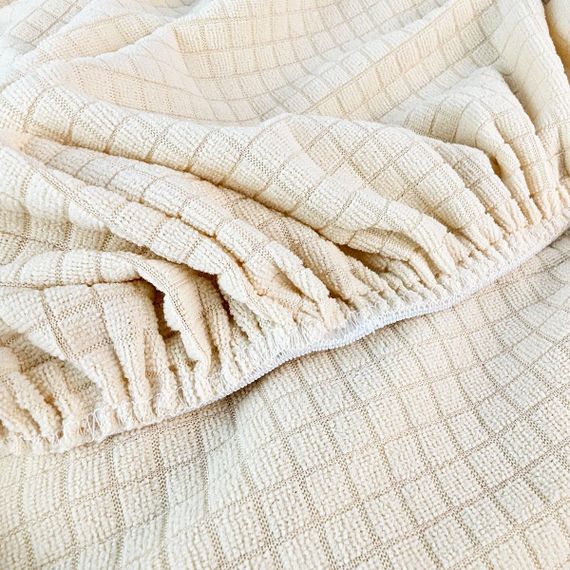 Чехол на стул универсальный жаккардовый Love You Corn Fleece айвори (83183) | Зображення 4
