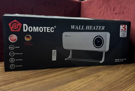 Настенный обогреватель Domotec MS-5963 White 2000Вт с пультом и сушилкой | Зображення 2