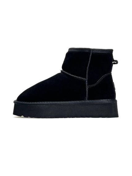 Уги UGG Classic Mini Platform Black Fur | Зображення 1