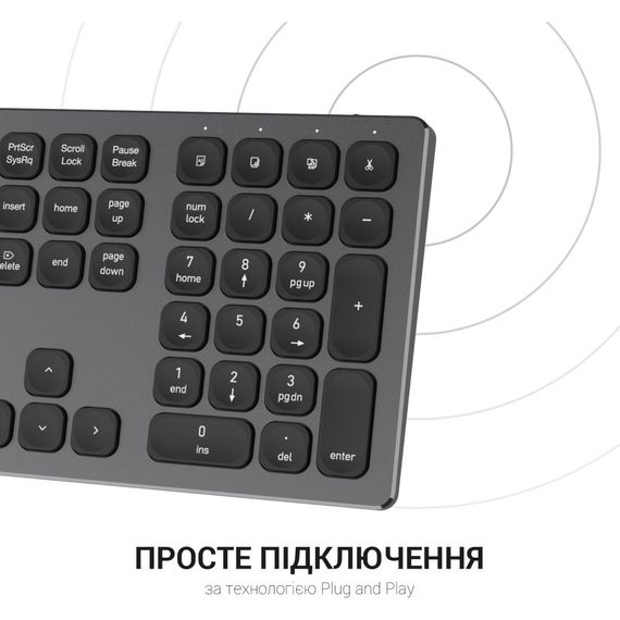 Клавіатура OfficePro SK1550 Wireless Black (SK1550B) | Зображення 8