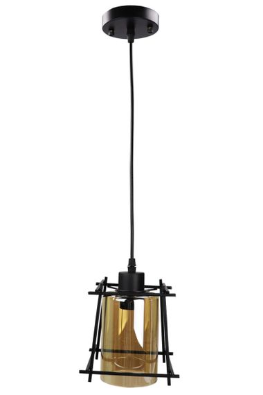 Люстра підвісна LOFT на 1 лампочку 25051 Чорний 30-90х16х21 см.