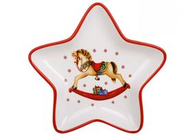 Десертное овальное блюдо из фарфора Equine Gold: Oval, 21.6х21 см