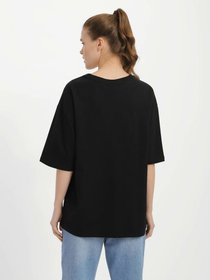 Футболка жіноча оверсайз чорна, 2XL | Зображення 1