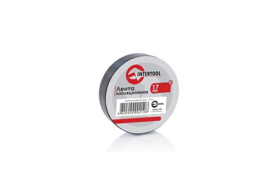 Лента изоляционная Intertool - 25 м черная 17 x 0,15мм (IT-0026)