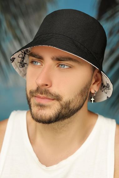 Мужская двухсторонняя панама «BR Cool» белый + черный | Зображення 1