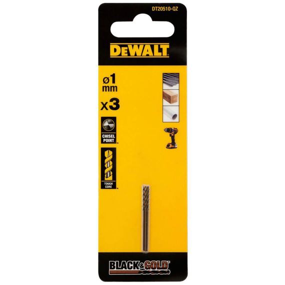 Свердло по металу 1мм Black & Gold DeWALT DT20510