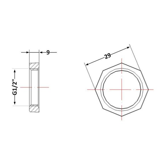 Контргайка чугунная 1/2" | Зображення 1