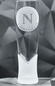 Подарочный бокал для пива сока воды 440 мл  с гравировкой лого футбольного клуба ФК Наполи